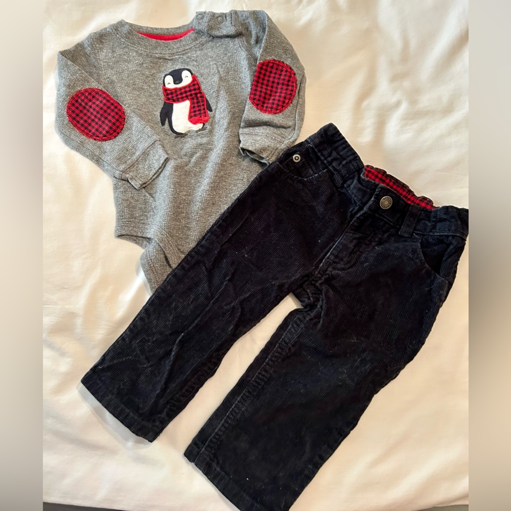 12 month boys Christmas Winter outfit